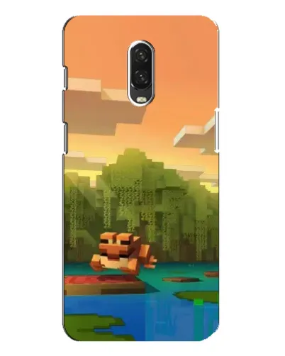 Чохол для OnePlus 6T з картинкою «Майнкрафт захід сонця»