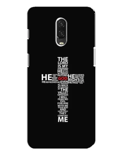 Чехол для OnePlus 6T с картинкой «Текстовый крест» Чехол для OnePlus 6T с картинкой «Текстовый крест»