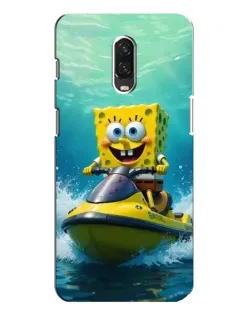Чохол для OnePlus 6T з картинкою «Спанч Боб на гідроциклі»