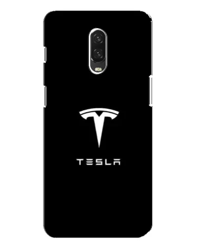 Чохол для OnePlus 6T з картинкою «Tesla White Logo»