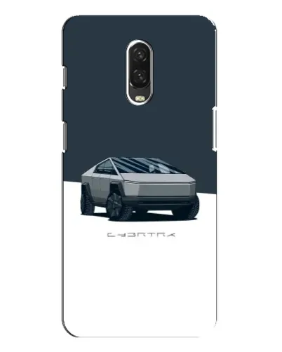 Чохол для OnePlus 6T з картинкою «Сріблястий Cybertruck Tesla»
