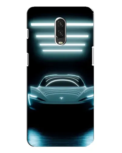 Чохол для OnePlus 6T з картинкою «Tesla в неоні»