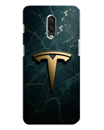 Чохол для OnePlus 6T з картинкою «Мармурова Tesla Gold»