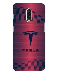 Чохол для OnePlus 6T з картинкою «Тесла червоний карбон» Чохол для OnePlus 6T з картинкою «Тесла червоний карбон»