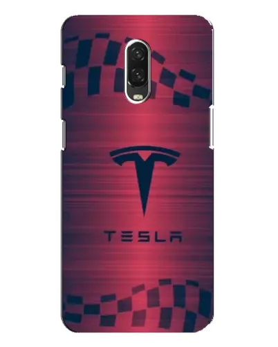Чохол для OnePlus 6T з картинкою «Тесла червоний карбон»