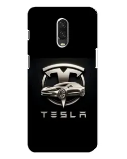 Чохол для OnePlus 6T з картинкою «Tesla — срібне авто» Чохол для OnePlus 6T з картинкою «Tesla — срібне авто»