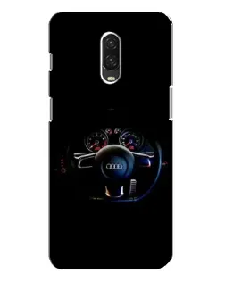 Чехол для OnePlus 6T с картинкой «Салон Audi — руль»