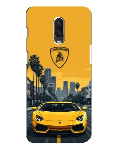 Чехол для OnePlus 6T с картинкой «Желтый Lamborghini город» Чехол для OnePlus 6T с картинкой «Желтый Lamborghini город»