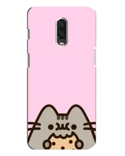 Чохол для OnePlus 6T з картинкою «Pusheen та печиво»