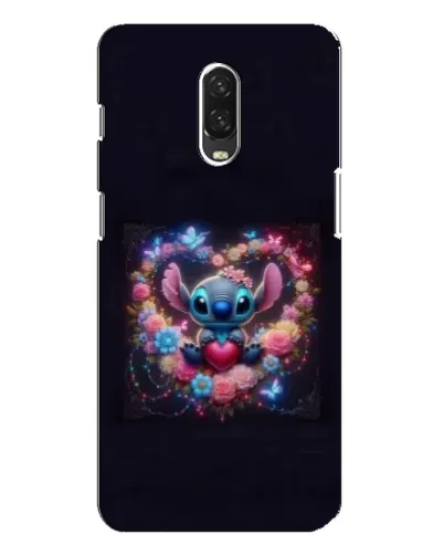 Чохол для OnePlus 6T з картинкою «Stitch у квітах»