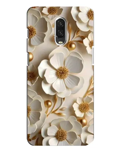 Чохол для OnePlus 6T з картинкою «Білі паперові квіти»