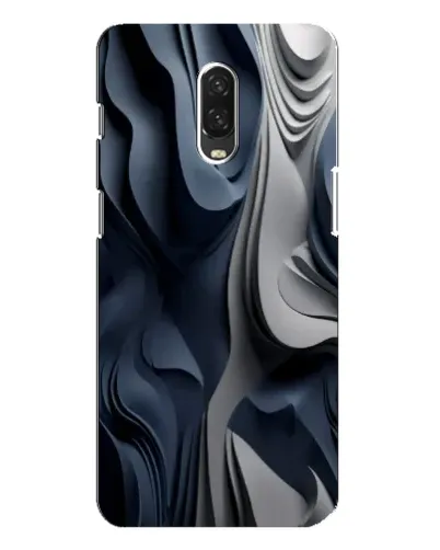 Чохол для OnePlus 6T з картинкою «Об'ємні сині складки»