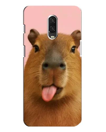 Чохол для OnePlus 6T з картинкою «Капібара з язиком»