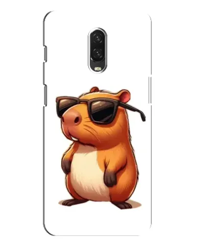 Чохол для OnePlus 6T з картинкою «Капібара в окулярах»