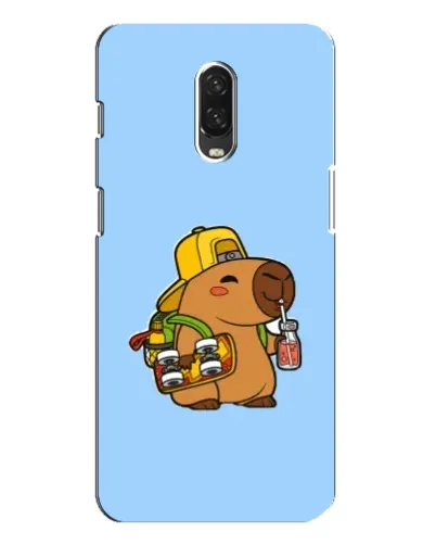 Чохол для OnePlus 6T з картинкою «Капібара на скейті»