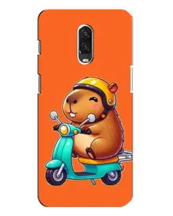 Чохол для OnePlus 6T з картинкою «Капібара на скутері» Чохол для OnePlus 6T з картинкою «Капібара на скутері»