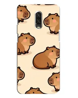 Чохол для OnePlus 6T з картинкою «Паттерн милих капібар» Чохол для OnePlus 6T з картинкою «Паттерн милих капібар»