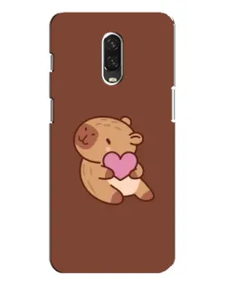 Чохол для OnePlus 6T з картинкою «Капібара з серцем» Чохол для OnePlus 6T з картинкою «Капібара з серцем»