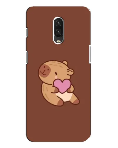 Чохол для OnePlus 6T з картинкою «Капібара з серцем»