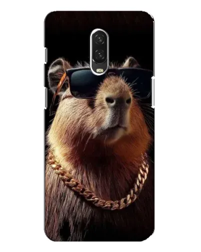 Чохол для OnePlus 6T з картинкою «Капібара золотий ланцюг»