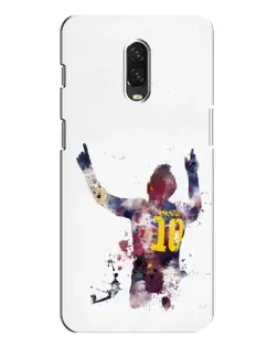 Чохол для OnePlus 6T з картинкою «Акварельний Мессі Барселона»