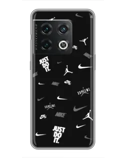 Чехол для OnePlus 10 Pro с картинкой «Nike Black Pattern» Чехол для OnePlus 10 Pro с картинкой «Nike Black Pattern»