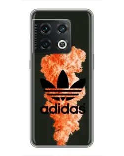 Чохол для OnePlus 10 Pro з картинкою «Помаранчевий дим Adidas»