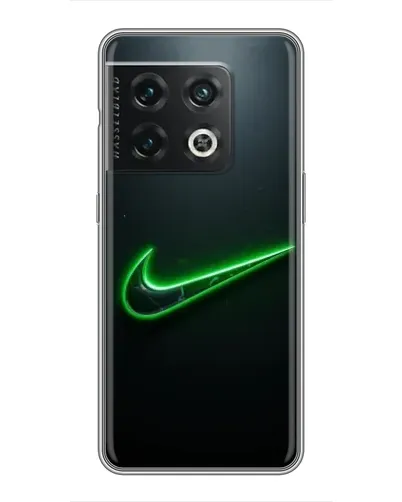 Чехол для OnePlus 10 Pro с картинкой «Неоновый контур Nike»