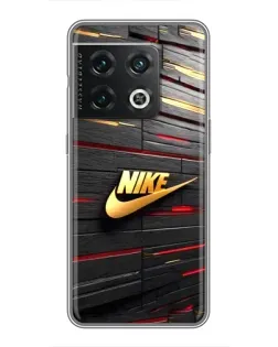 Чохол для OnePlus 10 Pro з картинкою «Золотий Nike на металі» Чохол для OnePlus 10 Pro з картинкою «Золотий Nike на металі»