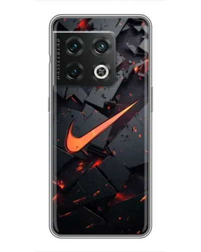 Чехол для OnePlus 10 Pro с картинкой «Nike — эффект разломов»