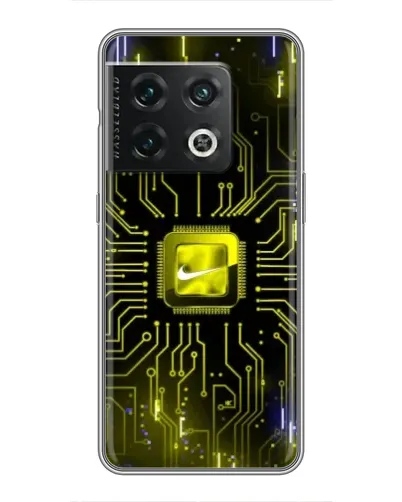 Чехол для OnePlus 10 Pro с картинкой «Nike — золотая искра»