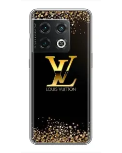 Чехол для OnePlus 10 Pro с картинкой «LV — золотые искры» Чехол для OnePlus 10 Pro с картинкой «LV — золотые искры»
