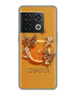 Чохол для OnePlus 10 Pro з картинкою «Gucci — золоті метелики» Чохол для OnePlus 10 Pro з картинкою «Gucci — золоті метелики»