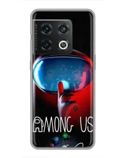 Чохол для OnePlus 10 Pro з картинкою «Червоний імпостер — макро»