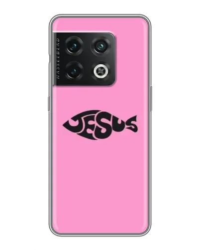 Чохол для OnePlus 10 Pro з картинкою «Рожевий символ Jesus» Чохол для OnePlus 10 Pro з картинкою «Рожевий символ Jesus»