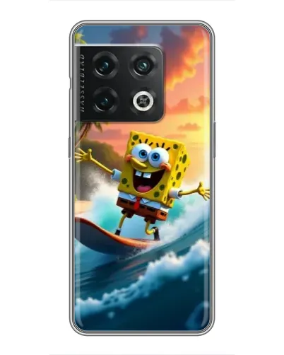 Чехол для OnePlus 10 Pro с картинкой «Губка Боб серфингист» Чехол для OnePlus 10 Pro с картинкой «Губка Боб серфингист»