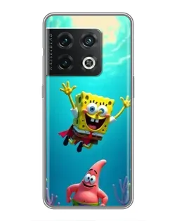 Чехол для OnePlus 10 Pro с картинкой «Спанч Боб под водой»