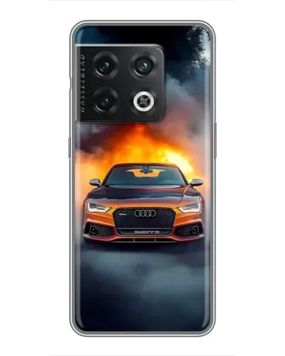 Чохол для OnePlus 10 Pro з картинкою «Audi у вогняному диму»