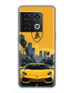 Чохол для OnePlus 10 Pro з картинкою «Жовтий Lamborghini місто» Чохол для OnePlus 10 Pro з картинкою «Жовтий Lamborghini місто»