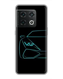 Чохол для OnePlus 10 Pro з картинкою «Блакитний силует Lamborghini» Чохол для OnePlus 10 Pro з картинкою «Блакитний силует Lamborghini»