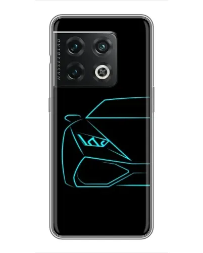 Чохол для OnePlus 10 Pro з картинкою «Блакитний силует Lamborghini»