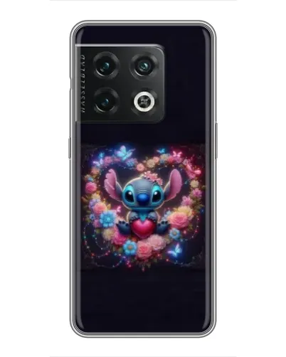 Чохол для OnePlus 10 Pro з картинкою «Stitch у квітах»