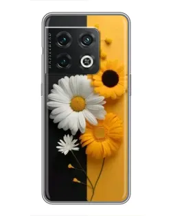 Чехол для OnePlus 10 Pro с картинкой «Подсолнух и ромашка»