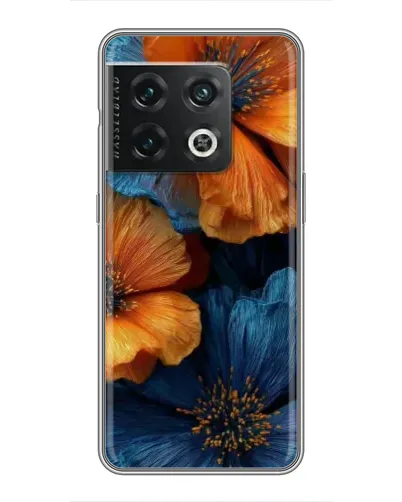 Чехол для OnePlus 10 Pro с картинкой «Яркая сине-оранжевая флора» Чехол для OnePlus 10 Pro с картинкой «Яркая сине-оранжевая флора»