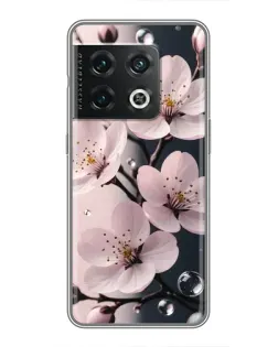 Чехол для OnePlus 10 Pro с картинкой «Нежная сакура и капли»