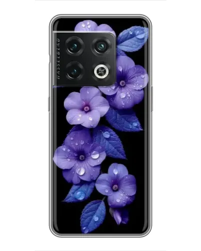 Чехол для OnePlus 10 Pro с картинкой «Фиолетовые цветы с росою» Чехол для OnePlus 10 Pro с картинкой «Фиолетовые цветы с росою»