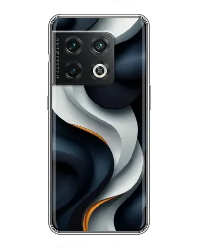 Чохол для OnePlus 10 Pro з картинкою «Об'ємні чорно-білі стрічки»