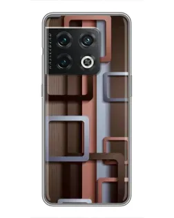 Чохол для OnePlus 10 Pro з картинкою «Коричневі об'ємні квадрати» Чохол для OnePlus 10 Pro з картинкою «Коричневі об'ємні квадрати»