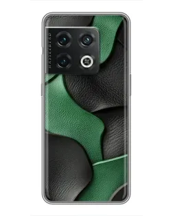 Чохол для OnePlus 10 Pro з картинкою «Зелені шкіряні хвилі» Чохол для OnePlus 10 Pro з картинкою «Зелені шкіряні хвилі»