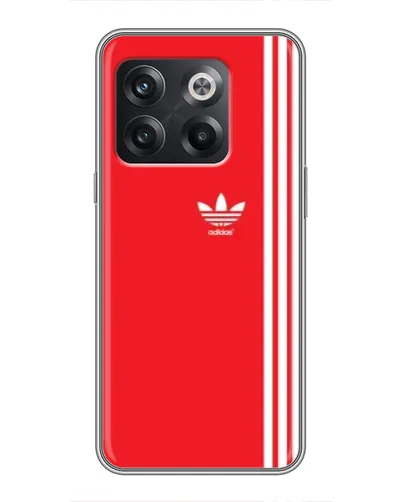 Чохол для OnePlus 10T з картинкою «Червоний мінімалізм Adidas»